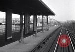 Image of Seam locomotive pulling train up the West side of Manhattan New York City USA, 1915, second 37 stock footage video 65675035688