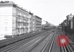 Image of Seam locomotive pulling train up the West side of Manhattan New York City USA, 1915, second 39 stock footage video 65675035688