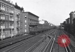 Image of Seam locomotive pulling train up the West side of Manhattan New York City USA, 1915, second 43 stock footage video 65675035688