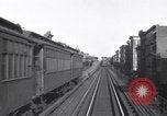 Image of Seam locomotive pulling train up the West side of Manhattan New York City USA, 1915, second 50 stock footage video 65675035688