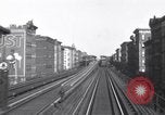 Image of Seam locomotive pulling train up the West side of Manhattan New York City USA, 1915, second 55 stock footage video 65675035688