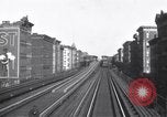 Image of Seam locomotive pulling train up the West side of Manhattan New York City USA, 1915, second 56 stock footage video 65675035688
