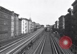 Image of Seam locomotive pulling train up the West side of Manhattan New York City USA, 1915, second 62 stock footage video 65675035688