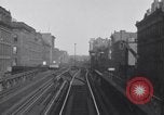 Image of POV front and rear of moving train New York City USA, 1916, second 28 stock footage video 65675035690