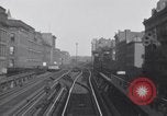 Image of POV front and rear of moving train New York City USA, 1916, second 29 stock footage video 65675035690