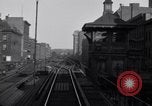 Image of POV front and rear of moving train New York City USA, 1916, second 41 stock footage video 65675035690