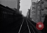 Image of POV front and rear of moving train New York City USA, 1916, second 44 stock footage video 65675035690