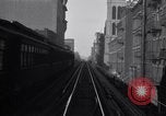 Image of POV front and rear of moving train New York City USA, 1916, second 45 stock footage video 65675035690