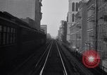 Image of POV front and rear of moving train New York City USA, 1916, second 46 stock footage video 65675035690