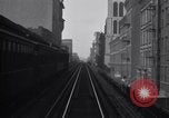 Image of POV front and rear of moving train New York City USA, 1916, second 47 stock footage video 65675035690