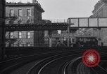 Image of POV front and rear of moving train New York City USA, 1916, second 56 stock footage video 65675035690