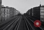 Image of POV front and rear of moving train New York City USA, 1916, second 60 stock footage video 65675035690