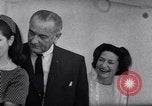 Image of President and Mrs. Lyndon B Johnson attend grandson's baptism Texas United States USA, 1967, second 37 stock footage video 65675035698