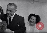 Image of President and Mrs. Lyndon B Johnson attend grandson's baptism Texas United States USA, 1967, second 38 stock footage video 65675035698
