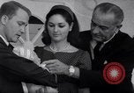 Image of President and Mrs. Lyndon B Johnson attend grandson's baptism Texas United States USA, 1967, second 40 stock footage video 65675035698