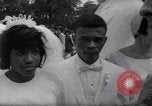 Image of Nine couples marry in Brooklyn's Prospect Park New York City USA, 1967, second 37 stock footage video 65675035699