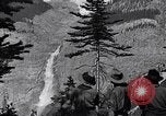 Image of waterfall and wild flowers United States USA, 1920, second 26 stock footage video 65675035759