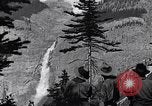 Image of waterfall and wild flowers United States USA, 1920, second 31 stock footage video 65675035759