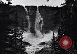 Image of waterfall and wild flowers United States USA, 1920, second 45 stock footage video 65675035759