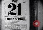 Standbild Vladimir Lenin stirbt Moskau Russland Sowjetunion, 1924, aus Sekunde 6 historischem Filmmaterial Videoclip 65675035767