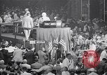 Image of Herbert Hoover addresses cheering crowd at Republican Convention Cleveland Ohio USA, 1936, second 4 stock footage video 65675035785