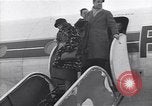 Image of Famous woman descends from a plane United States USA, 1951, second 35 stock footage video 65675035805