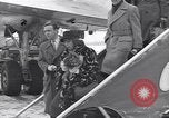 Image of Famous woman descends from a plane United States USA, 1951, second 44 stock footage video 65675035805