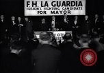 Immagine di Benvenuto di F H LaGuardia presso la sua campagna elettorale New York United States USA, 1934, secondo 60 filmato di repertorio 65675035822