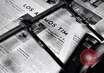 Image of Los Alamos Times Newspaper printing operation New Mexico United States USA, 1949, second 34 stock footage video 65675035849