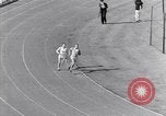 Image of track events between USA and Britain London England United Kingdom, 1936, second 35 stock footage video 65675035856