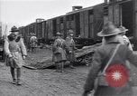 Image of American soldiers reach a French railroad station World War 1 France, 1917, second 5 stock footage video 65675035882