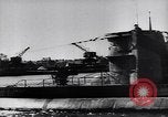 Image of German Navy submarine at a naval base Germany, 1942, second 45 stock footage video 65675035889