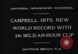 Image of Campbell driving Bluebird Daytona Beach Florida USA, 1931, second 5 stock footage video 65675035997