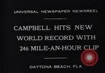 Image of Campbell driving Bluebird Daytona Beach Florida USA, 1931, second 6 stock footage video 65675035997