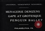 Image of mascots of penguins Philadelphia Pennsylvania USA, 1931, second 1 stock footage video 65675035999
