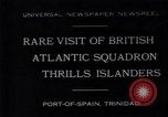 Image of British Atlantic Squadren Port of Spain Trinidad, 1931, second 1 stock footage video 65675036000