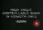 Standbild hohen Winkel steuerbare Bomben im Azimut nur United States USA, 1944, aus Sekunde 6 historischem Filmmaterial Videoclip 65675036032