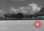 Image of B-29 bomber landing Saipan Northern Mariana Islands, 1944, second 44 stock footage video 65675036186