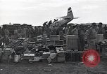 Image of P-51D Mustang aircraft 44-63912 after ground looping on Iwo Jima Iwo Jima, 1945, second 14 stock footage video 65675036227