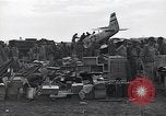 Image of P-51D Mustang aircraft 44-63912 after ground looping on Iwo Jima Iwo Jima, 1945, second 15 stock footage video 65675036227