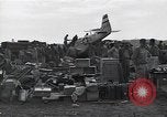 Image of P-51D Mustang aircraft 44-63912 after ground looping on Iwo Jima Iwo Jima, 1945, second 17 stock footage video 65675036227