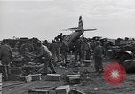 Image of P-51D Mustang aircraft 44-63912 after ground looping on Iwo Jima Iwo Jima, 1945, second 25 stock footage video 65675036227