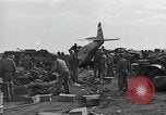 Image of P-51D Mustang aircraft 44-63912 after ground looping on Iwo Jima Iwo Jima, 1945, second 26 stock footage video 65675036227