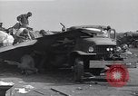 Image of P-51D Mustang aircraft 44-63912 after ground looping on Iwo Jima Iwo Jima, 1945, second 35 stock footage video 65675036227