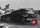 Image of P-51D Mustang aircraft 44-63912 after ground looping on Iwo Jima Iwo Jima, 1945, second 37 stock footage video 65675036227