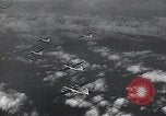 Image of B-29 bombers flying above ocean Nagoya Japan, 1945, second 14 stock footage video 65675036243