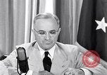 Standbild Präsident Harry Truman nach der Potsdamer Konferenz Washington DC USA, 1945, aus Sekunde 17 historischem Filmmaterial Videoclip 65675036323