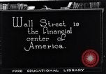 Image of Wall Street financial center 1920s New York City USA, 1925, second 9 stock footage video 65675036356