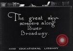 Image of skyscrapers in lower Broadway in 1920s New York City USA, 1925, second 1 stock footage video 65675036357