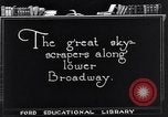 Image of skyscrapers in lower Broadway in 1920s New York City USA, 1925, second 3 stock footage video 65675036357